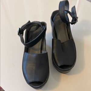 Chocolat Blu ankle wrap wedge or clog 7.5